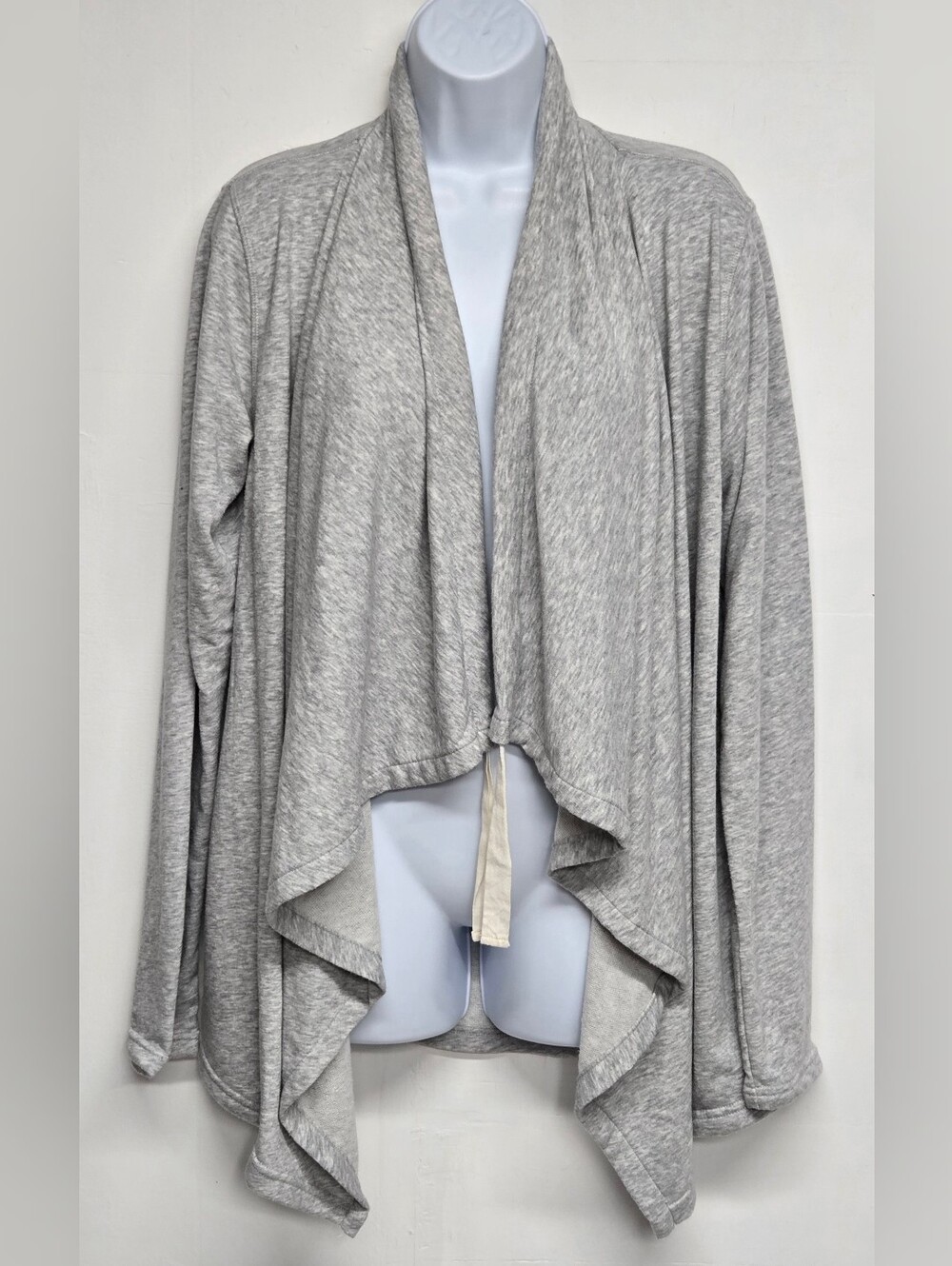 Old Navy Active M Tall Gray Waterfall Open Front Cardigan